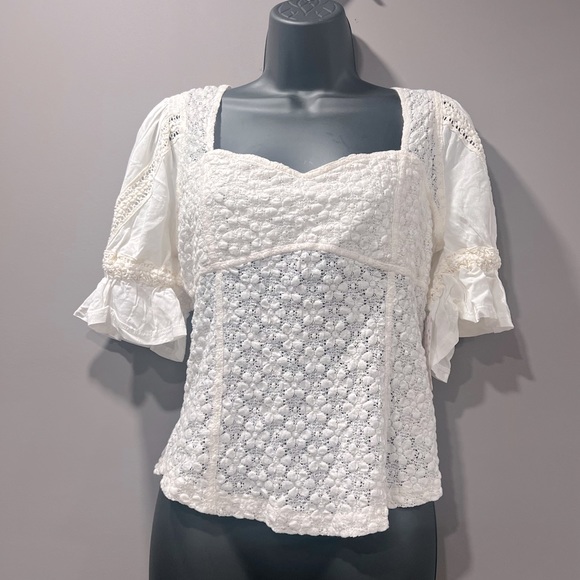 𐙚⋆˚✿˖° FREE PEOPLE Spring Fling Top Ivory NWT Boho Bustier 𐙚⋆˚✿˖° - Picture 3 of 11